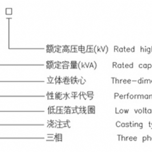 環(huán)氧樹(shù)脂澆注立體卷鐵心三相干式配電變壓器